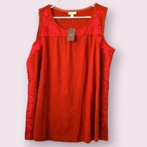 J jill women's sleeveless top size 1X